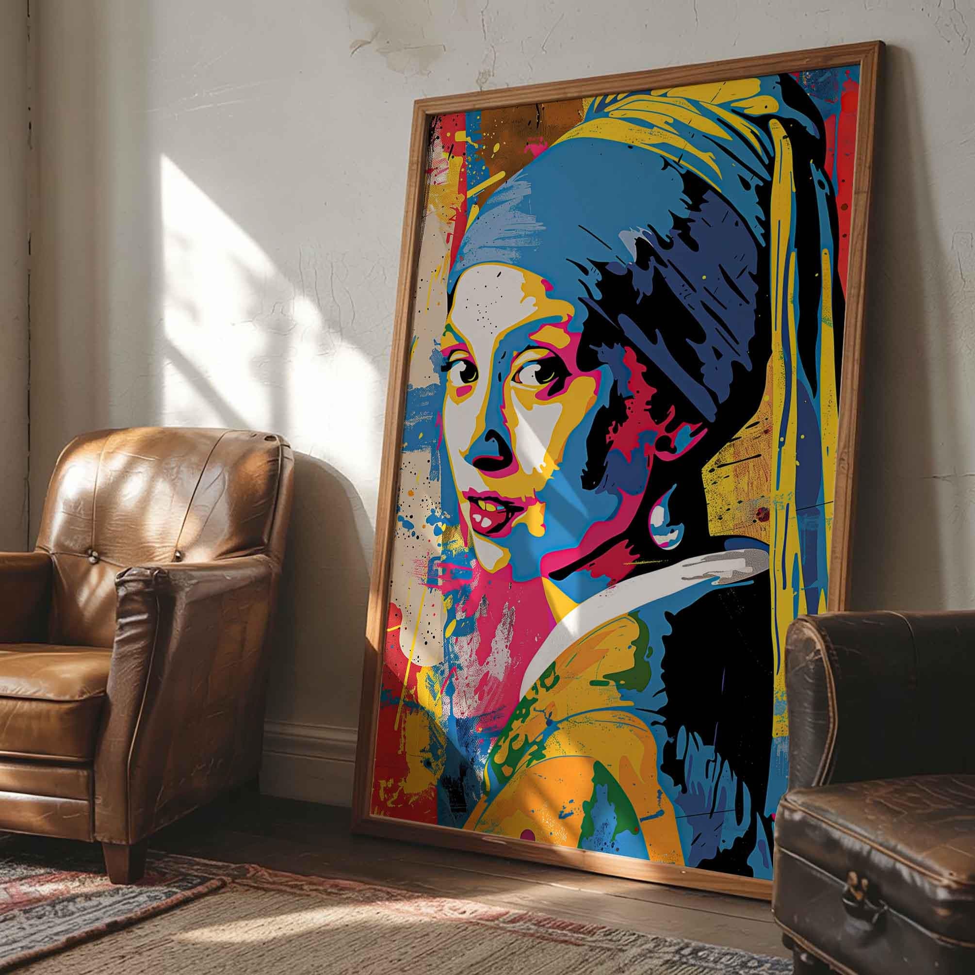 Girl With Art Print wall art