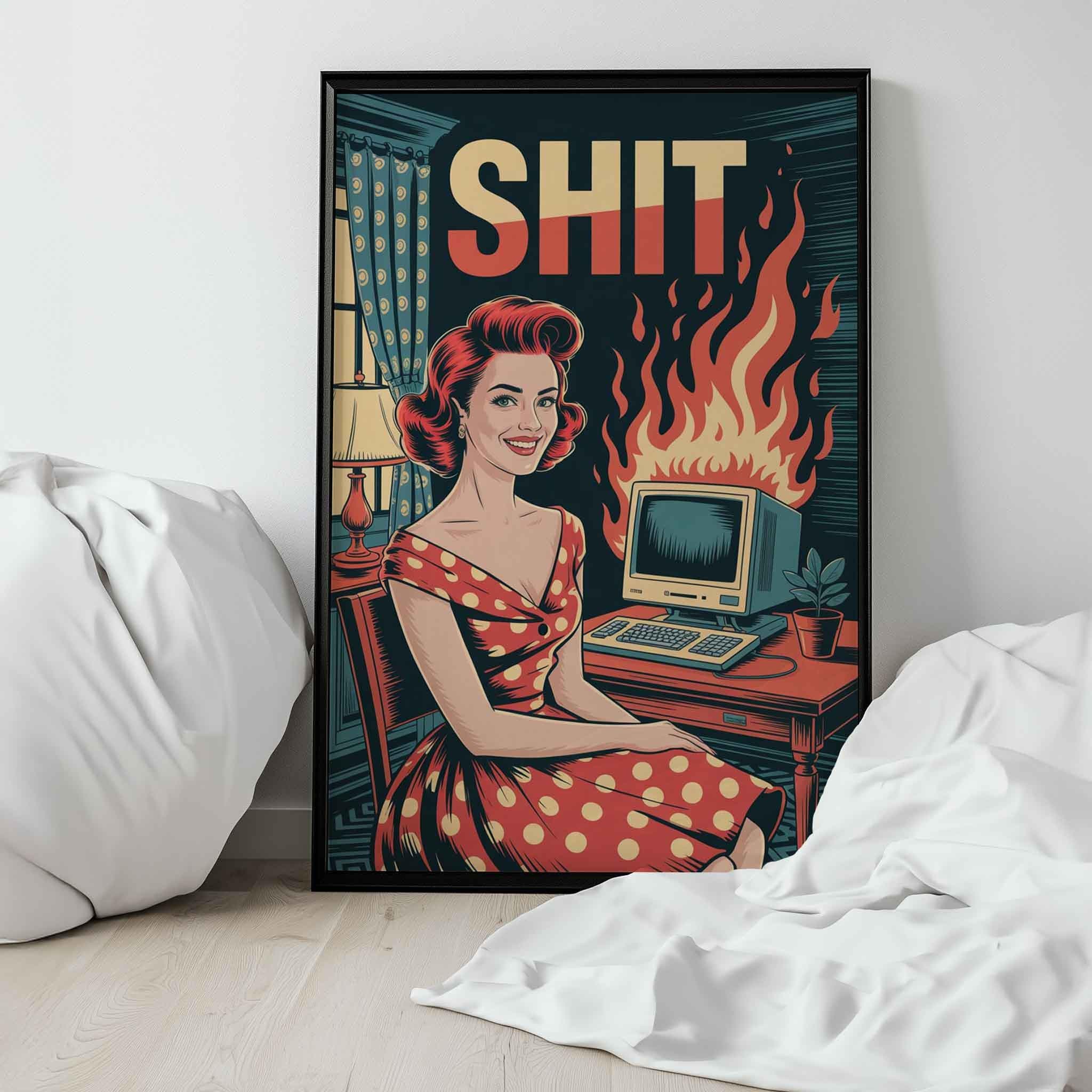 Funny Retro Office Wall Art wall art