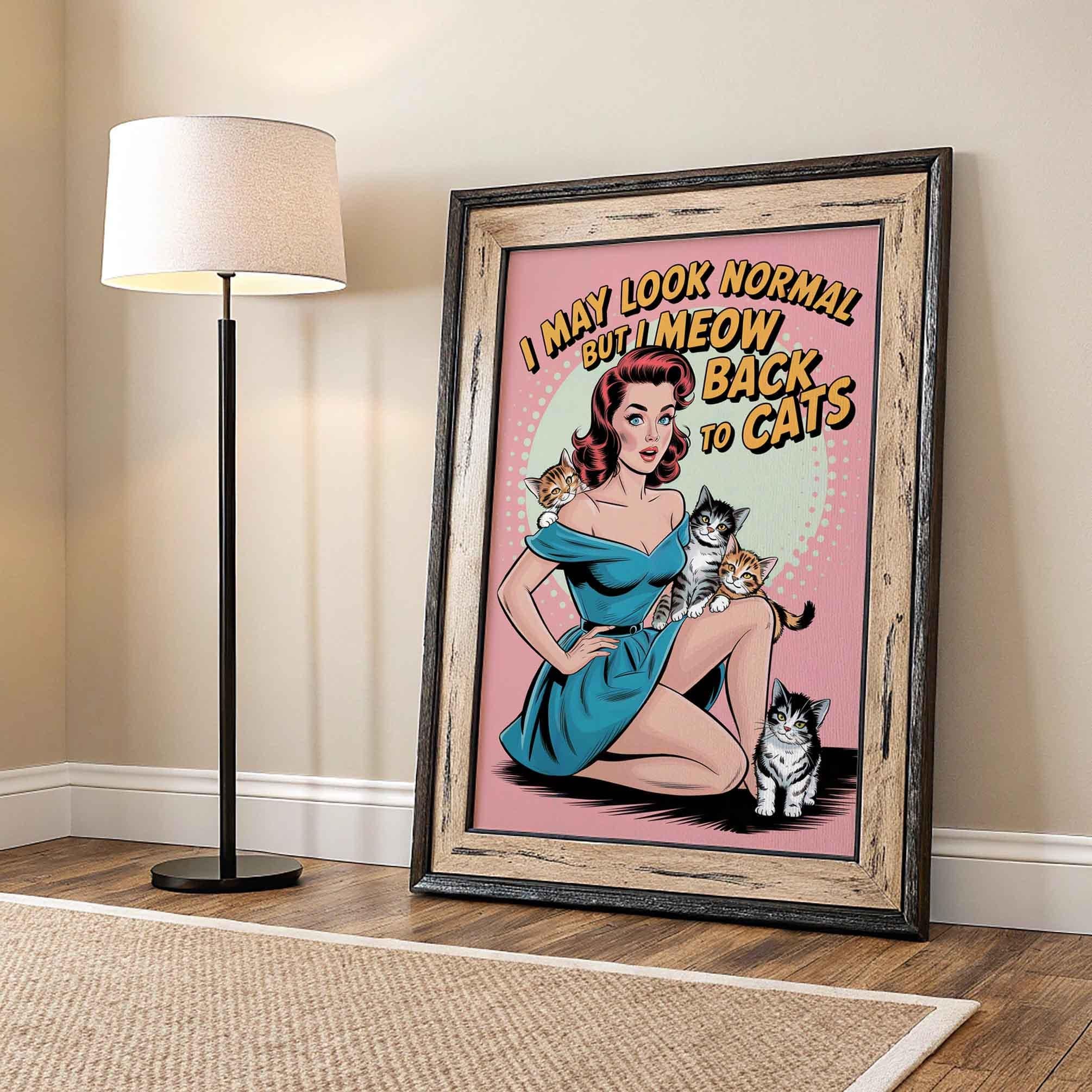Funny Cat Art Print wall art