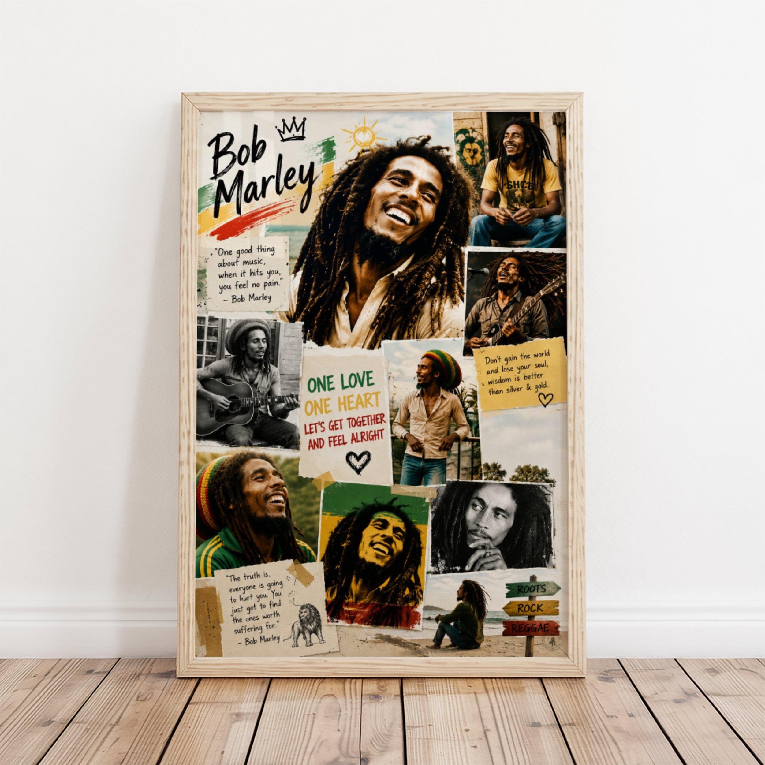 Bob Marley Collage Poster wall art