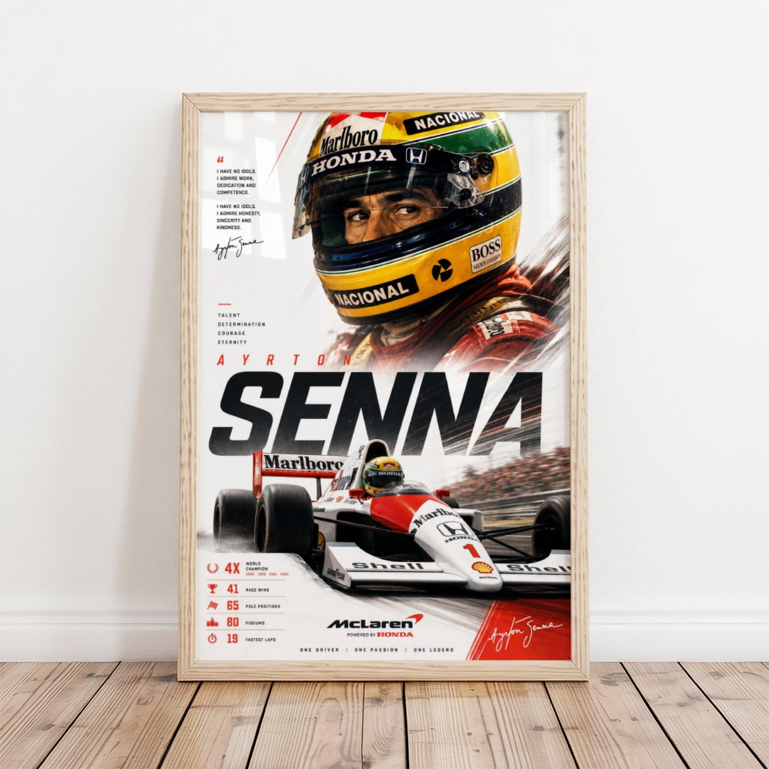 Ayrton Senna F1 Poster wall art