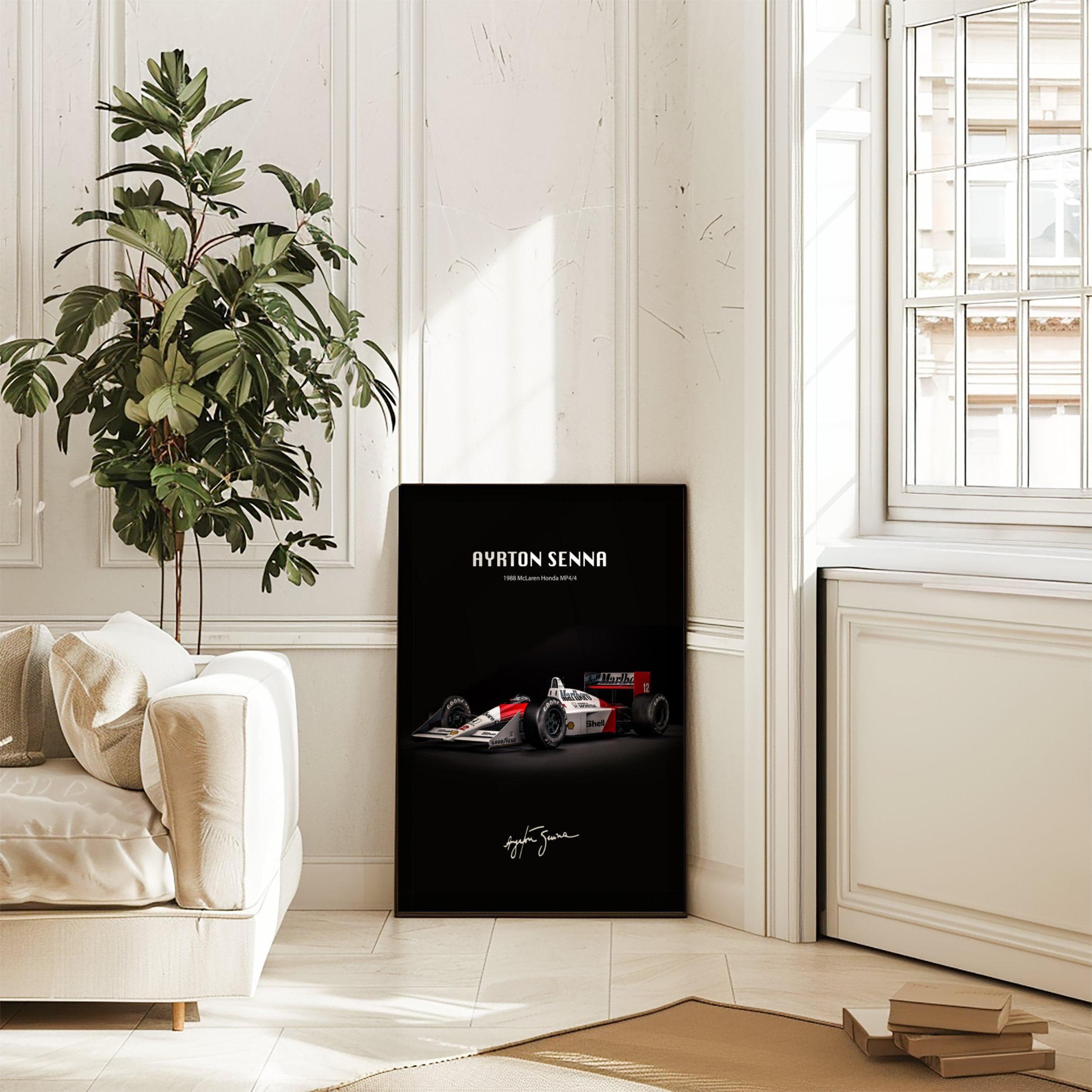 Ayrton Senna F1 Poster wall art