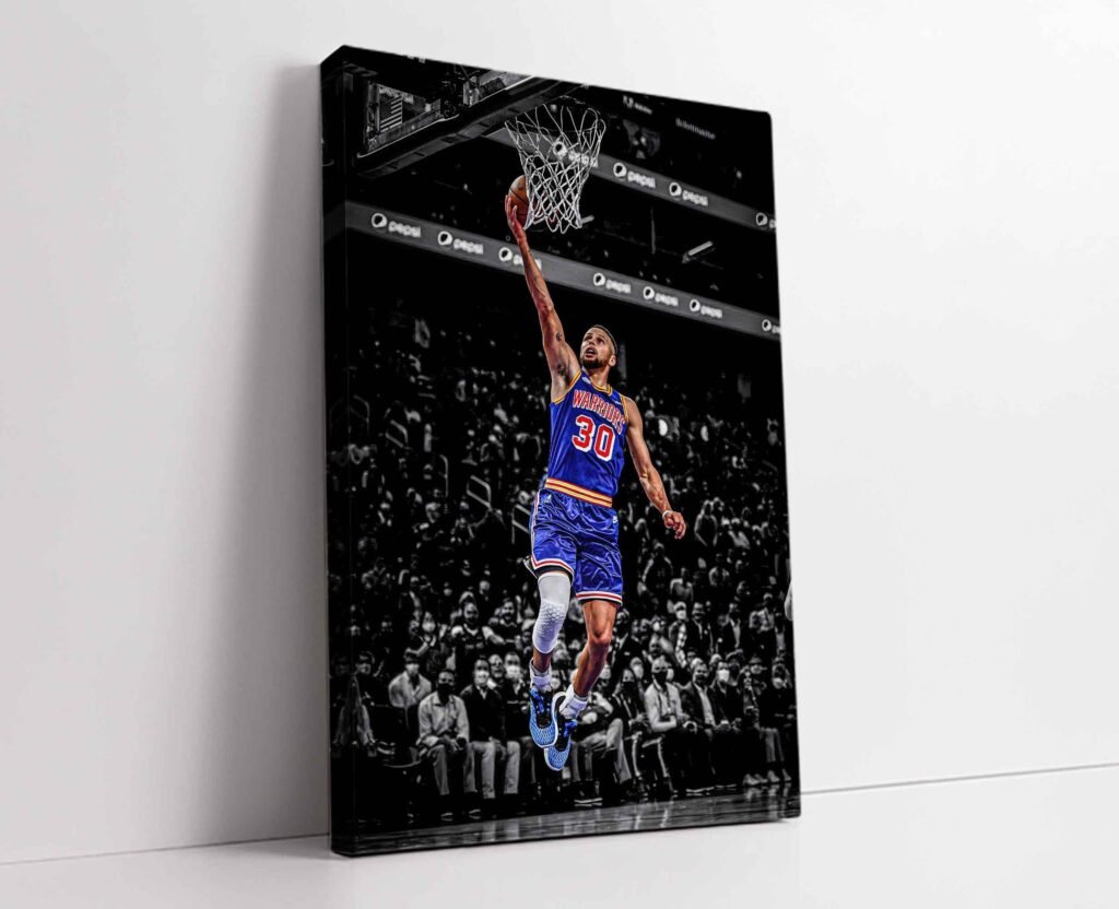 Steph Curry poster, NBA canvas wall art, Basketball poster print, iconic sports poster - Image 3