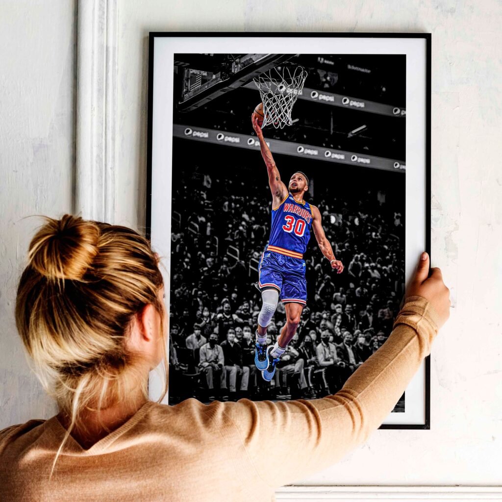 Steph Curry poster, NBA canvas wall art, Basketball poster print, iconic sports poster - Image 5