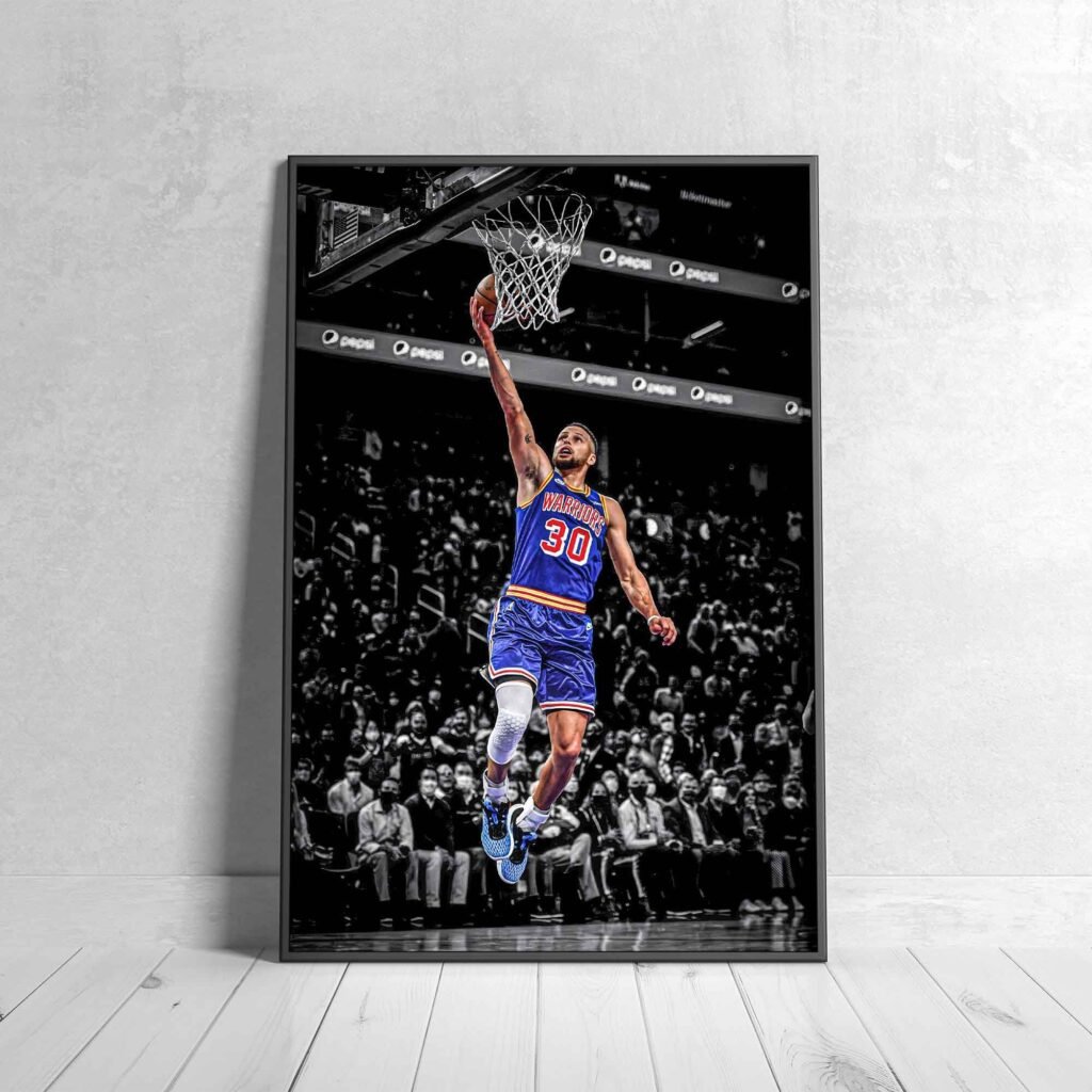 Steph Curry poster, NBA canvas wall art, Basketball poster print, iconic sports poster - Image 6