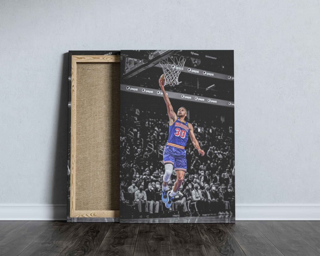 Steph Curry poster, NBA canvas wall art, Basketball poster print, iconic sports poster - Image 8
