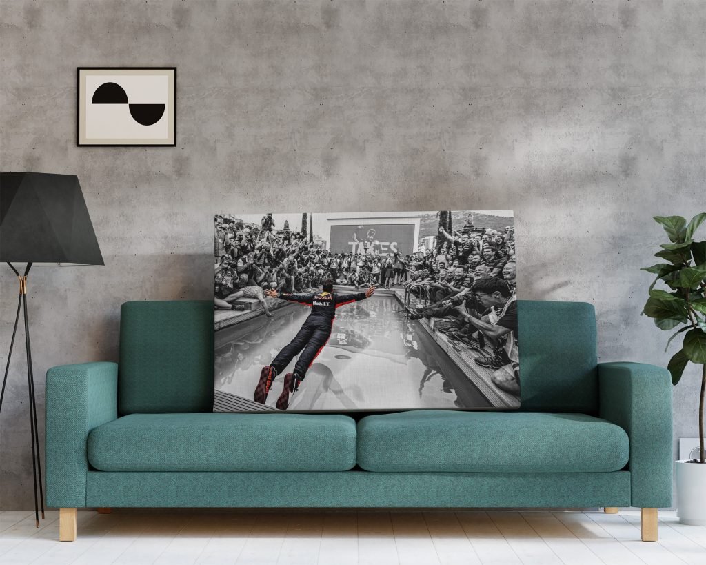 Daniel Ricciardo Poster - Red Bull Canvas Monaco GP Win Print - Pool Jump Wall Art - Gift Idea for Him - Motorsport Decor - Image 7