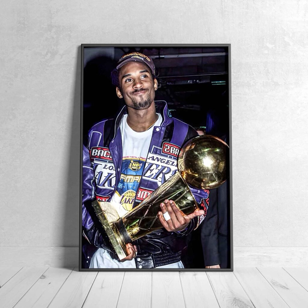 Kobe Bryant championship Poster print - NBA basketball, Lakers Canvas Wall Art, Mamba mentality - Image 3