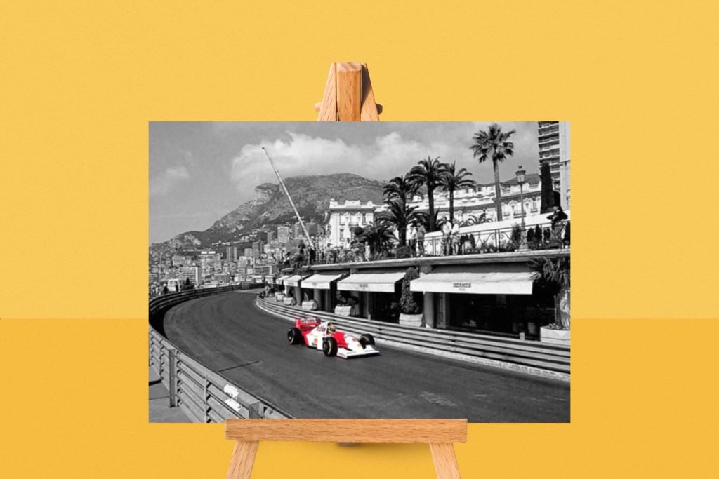 Ayrton Senna Poster Print - McLaren F1 Canvas - Monaco GP Black and White Poster - Formula 1 F1 Wall Art - Gift Idea for Motorsport Fans - Image 4