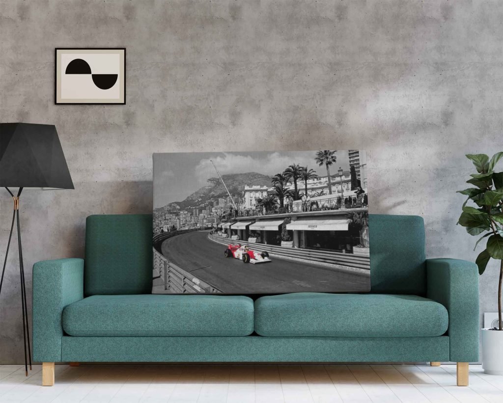 Ayrton Senna Poster Print - McLaren F1 Canvas - Monaco GP Black and White Poster - Formula 1 F1 Wall Art - Gift Idea for Motorsport Fans - Image 6