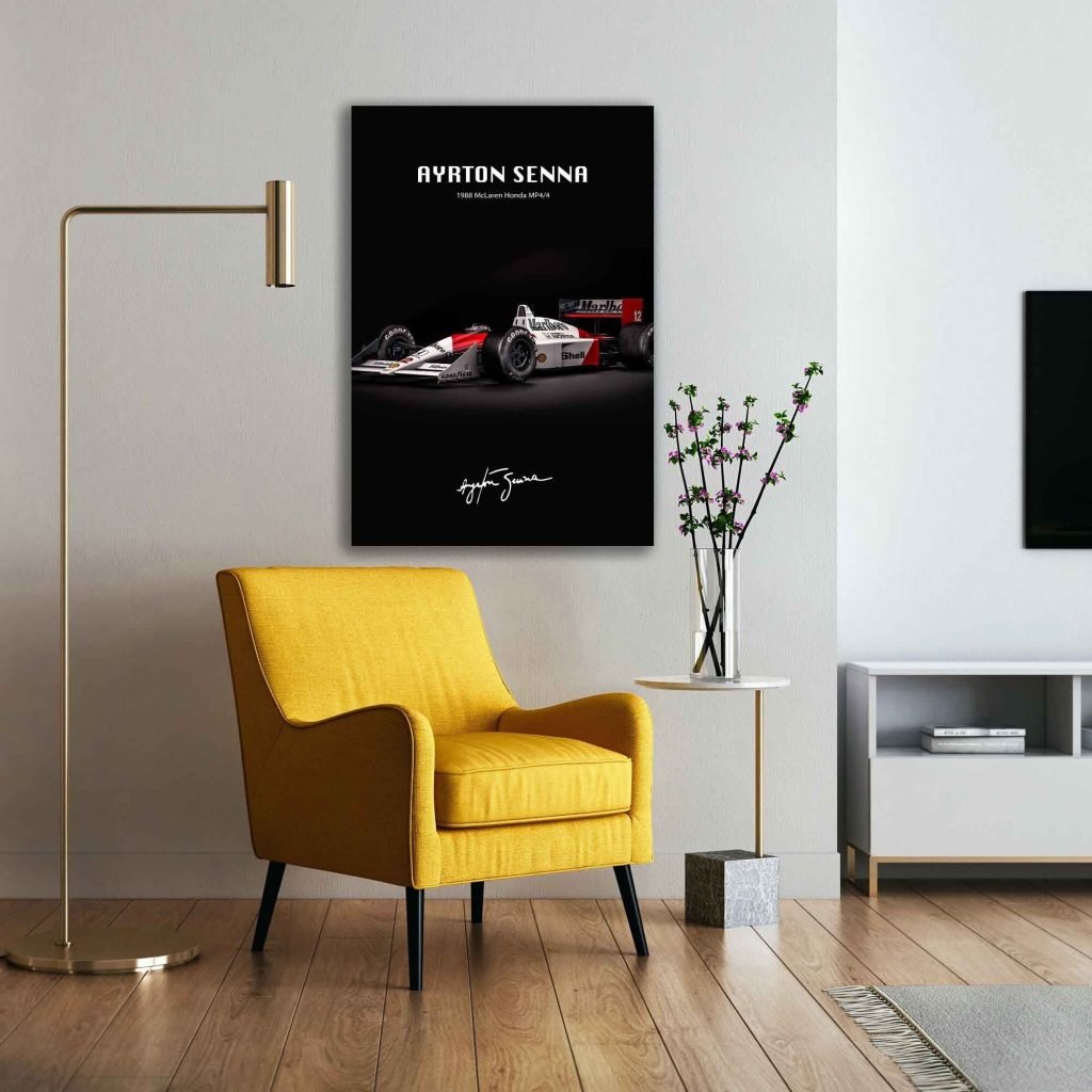 Ayrton Senna Poster Print - McLaren MP4/8 F1 Canvas - Monaco GP - Formula 1 Racing Wall Art - Image 6