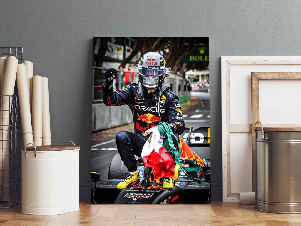 Checo Perez poster, Sergio Perez poster, Red Bull F1 Racing Formula 1 Monaco GP Win Canvas Wall Art - Image 4