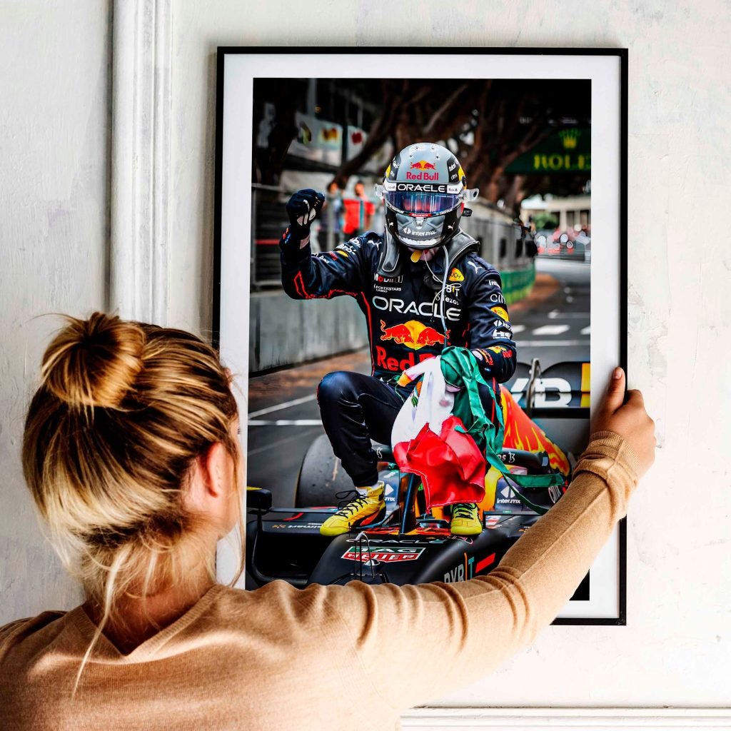 Checo Perez poster, Sergio Perez poster, Red Bull F1 Racing Formula 1 Monaco GP Win Canvas Wall Art - Image 5