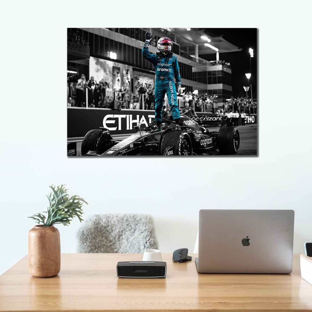 Sebastian Vettel poster, Formula 1 Retire Canvas Wall Art, Aston Martin F1 print, Sports poster - Image 4