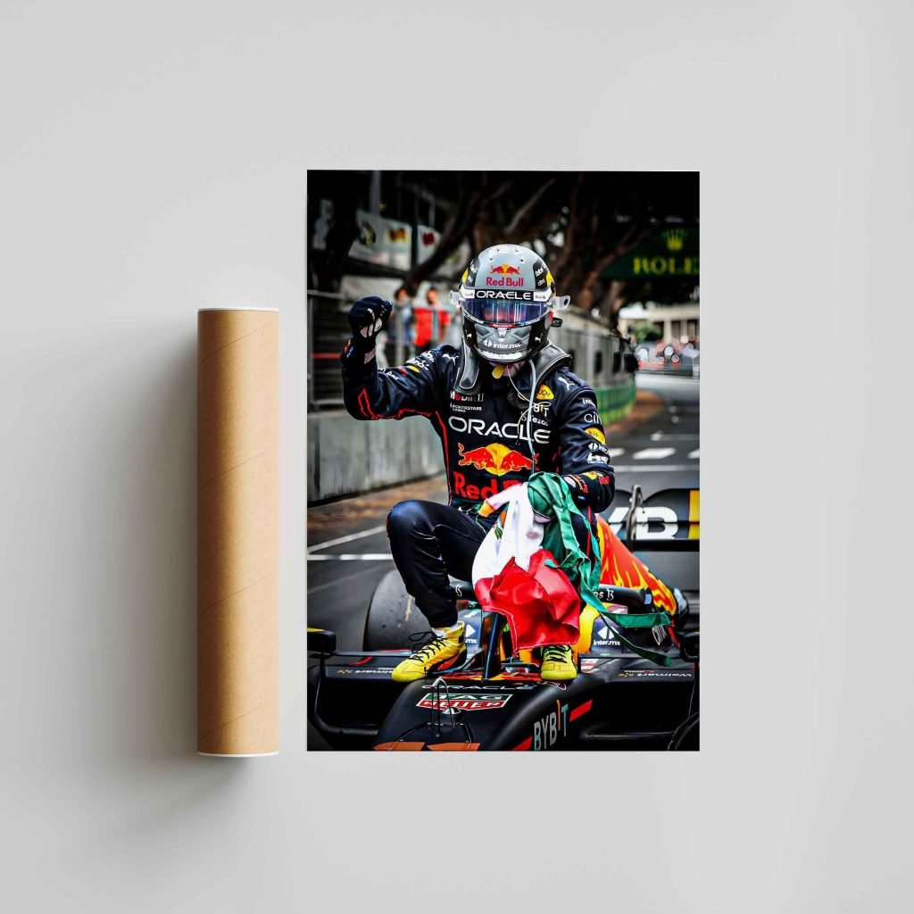 Checo Perez poster, Sergio Perez poster, Red Bull F1 Racing Formula 1 Monaco GP Win Canvas Wall Art - Image 6