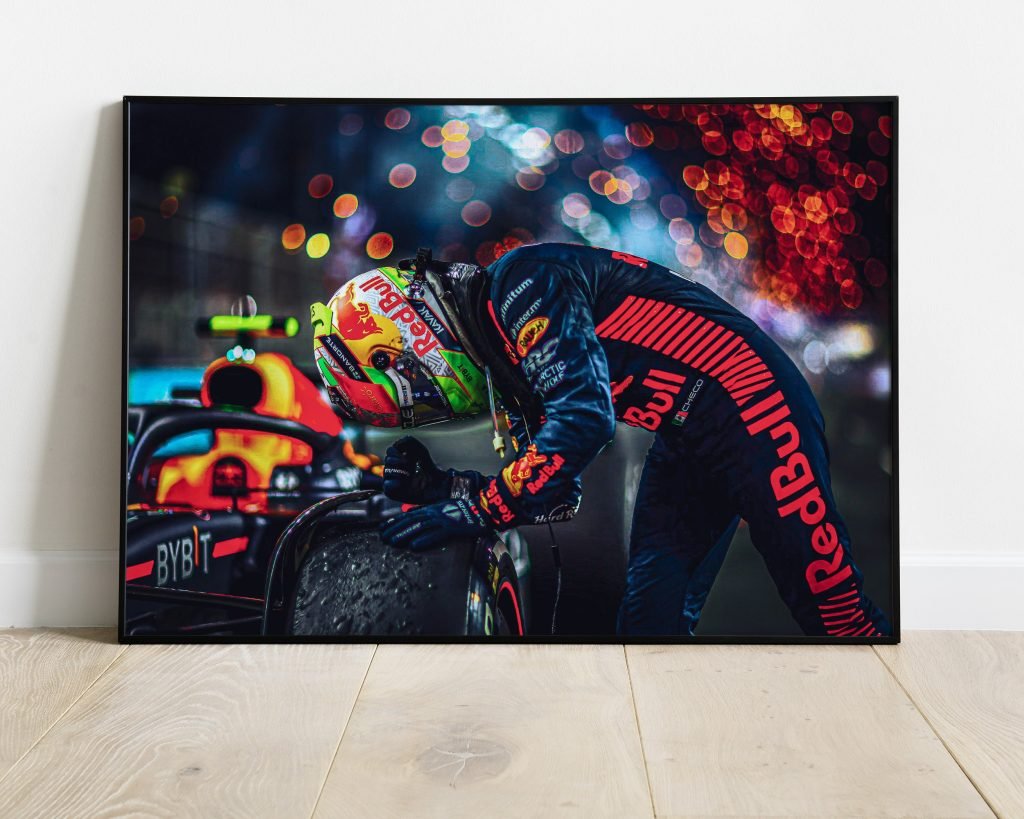 Checo Perez poster, Sergio Perez poster, Formula 1 Canvas Wall Art, Red Bull Racing F1 Poster Print, Sports poster - Image 3