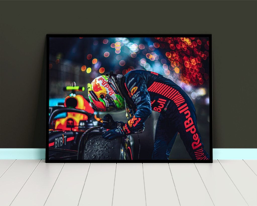 Checo Perez poster, Sergio Perez poster, Formula 1 Canvas Wall Art, Red Bull Racing F1 Poster Print, Sports poster - Image 5