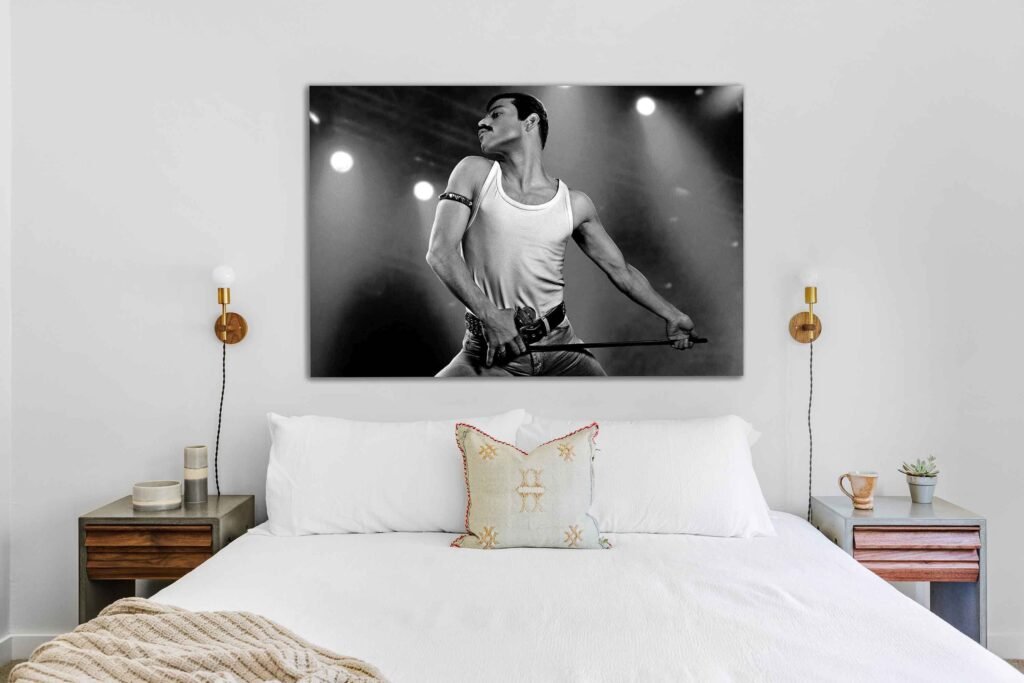 Queen poster, Rami Malen as Freddie Mercury poster, Queen Band Music Canvas wall art print, Bohemian Rhapsody - Image 3