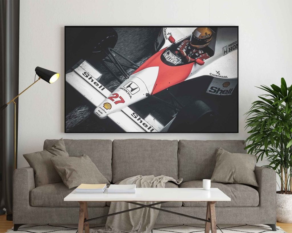 Formula 1 poster - Ayrton Senna Print - Mclaren F1 Canvas wall art - Monaco GP Gift Idea - Image 6