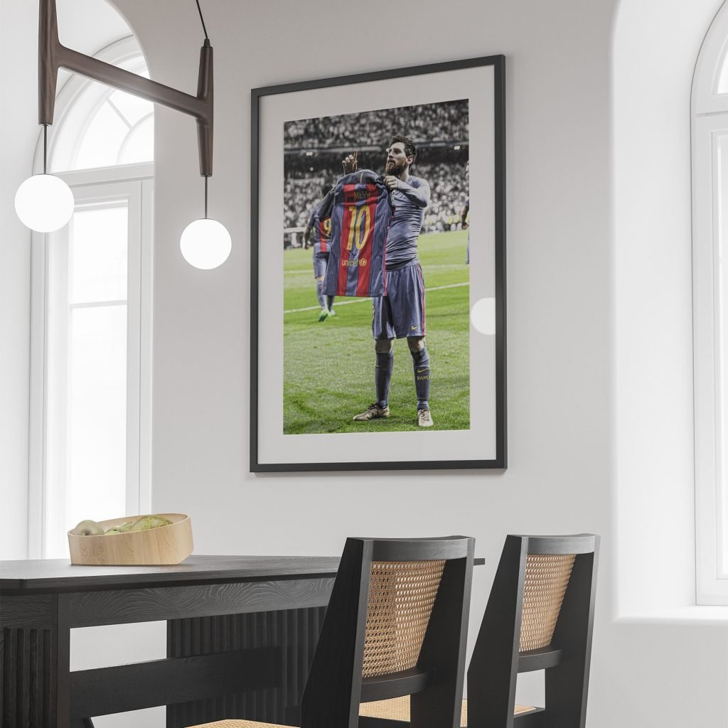 Lionel Messi Poster, Barcelona Shirt Canvas Wall Art, Argentina Football Legend print - Image 5