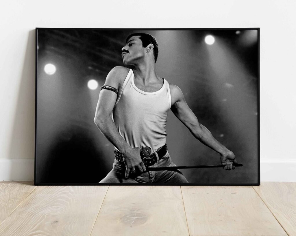 Queen poster, Rami Malen as Freddie Mercury poster, Queen Band Music Canvas wall art print, Bohemian Rhapsody - Image 6