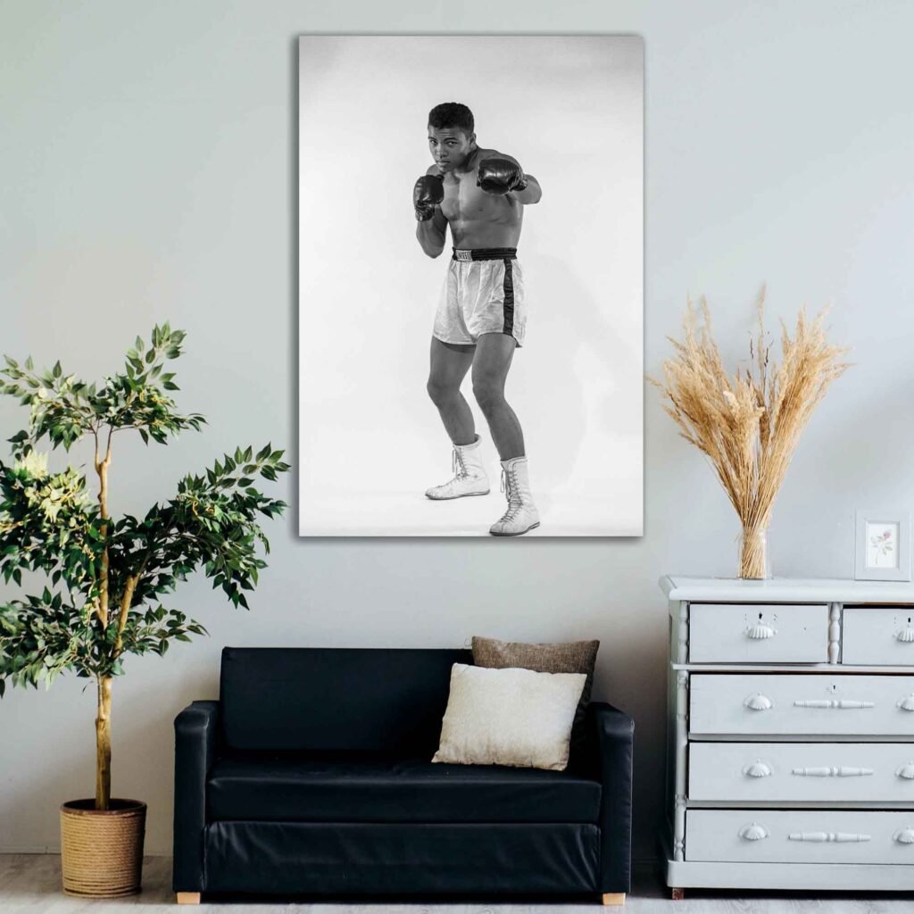 Muhammad Ali Poster, boxing Legend photoshoot canvas Wall art print, iconic sports poster - Image 7