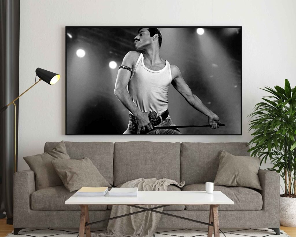 Queen poster, Rami Malen as Freddie Mercury poster, Queen Band Music Canvas wall art print, Bohemian Rhapsody - Image 8
