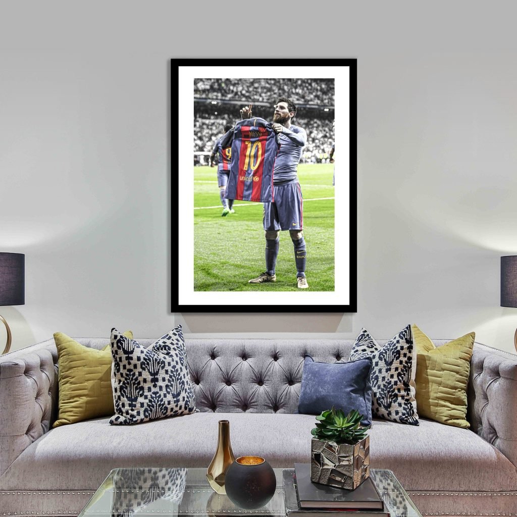 Lionel Messi Poster, Barcelona Shirt Canvas Wall Art, Argentina Football Legend print - Image 7