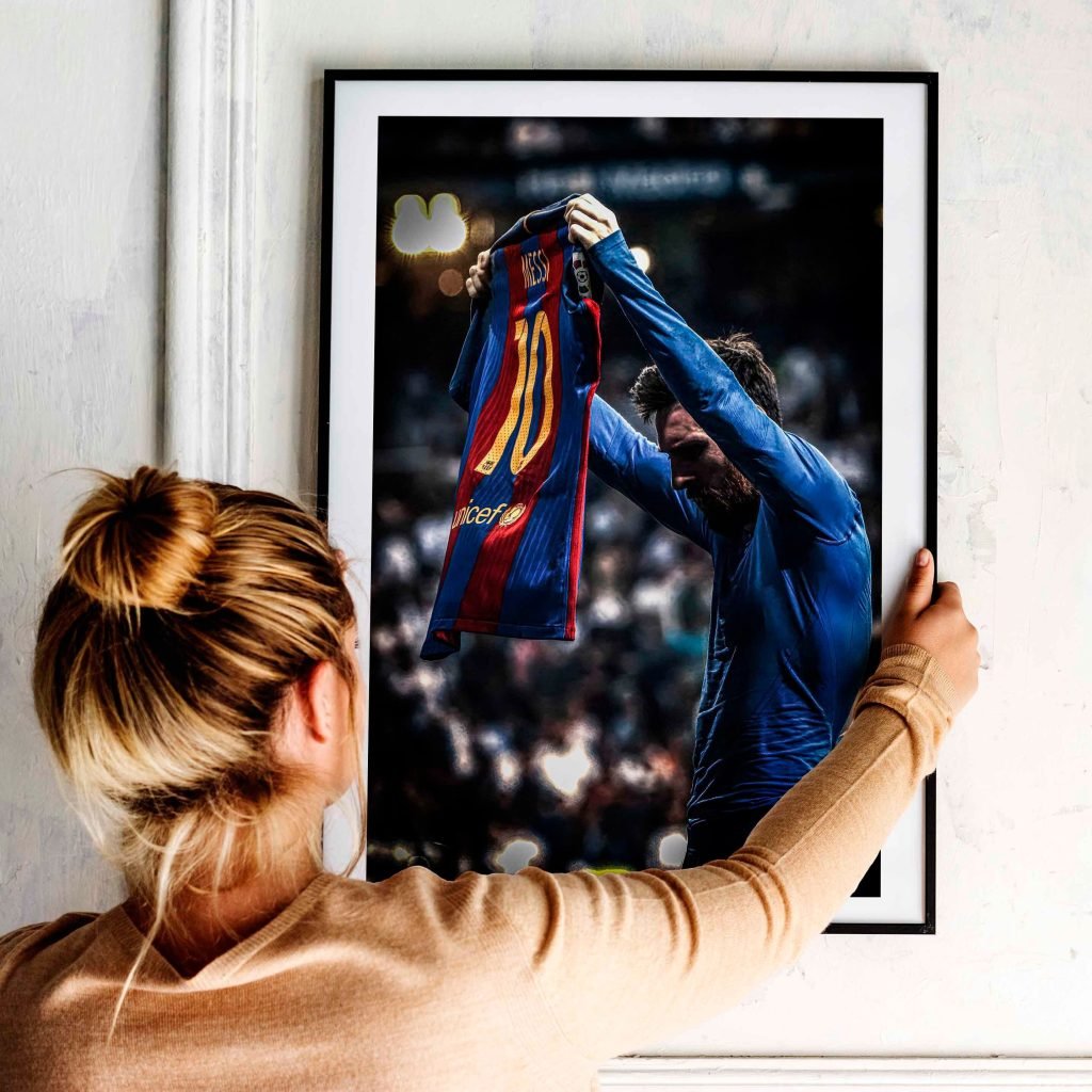 Lionel Messi Poster, Iconic Barcelona Football Canvas Wall Art Print, Argentina Soccer GOAT - Image 5