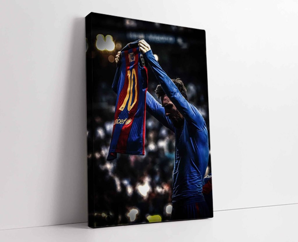 Lionel Messi Poster, Iconic Barcelona Football Canvas Wall Art Print, Argentina Soccer GOAT - Image 8