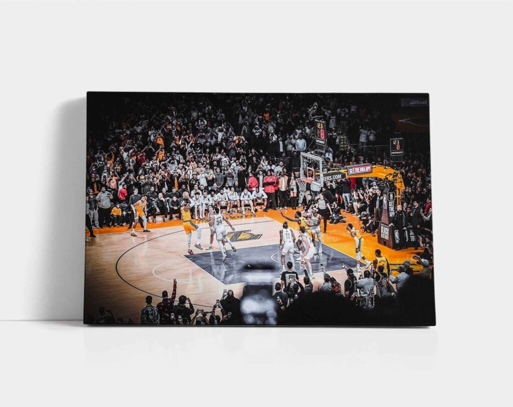 Lebron James poster, Basketball Lakers canvas print, NBA Wall art, Points record of Lebron James canvas - Image 3