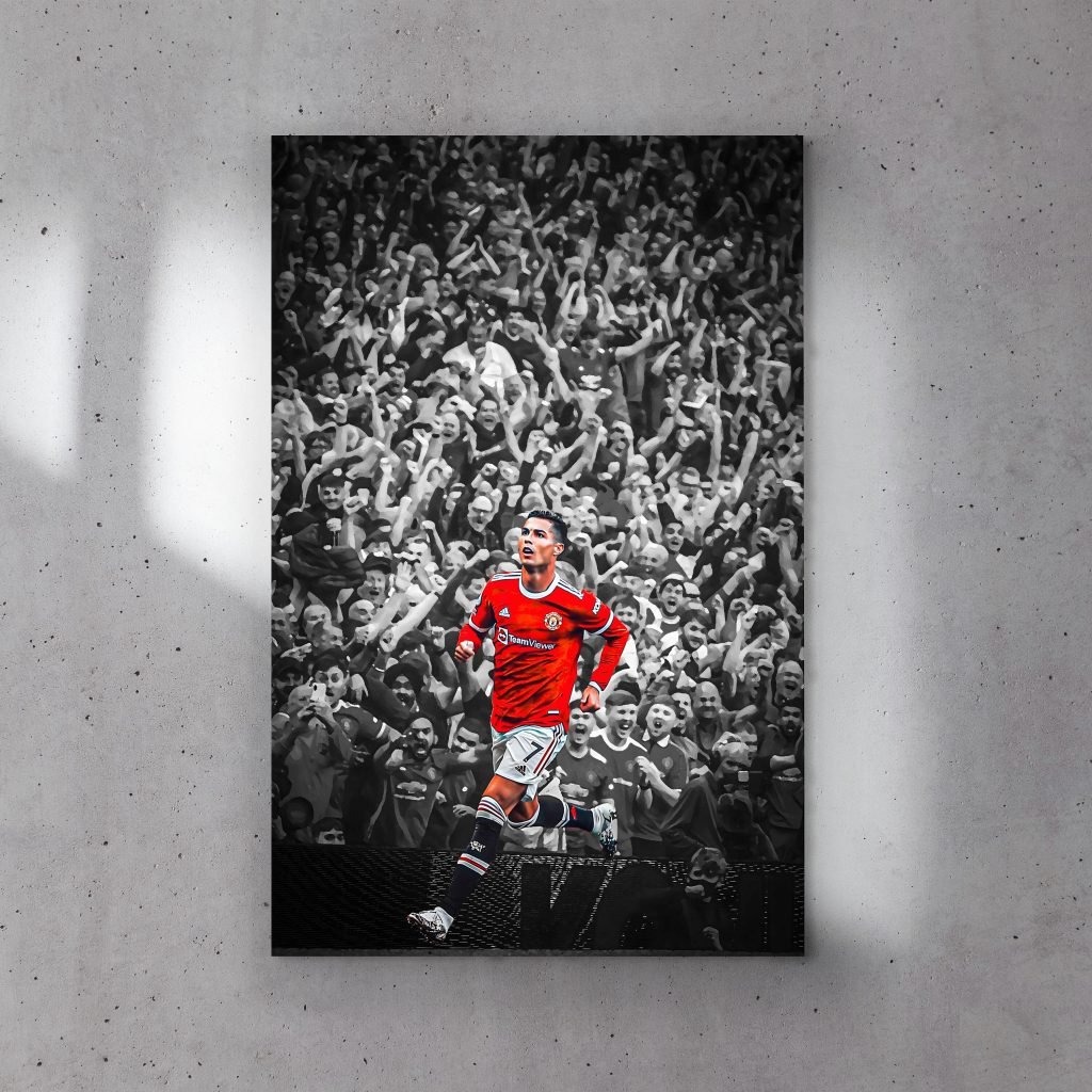 Cristiano Ronaldo Poster, Manchester United Canvas Wall art print, Football Soccer iconic Sports poster - Image 3
