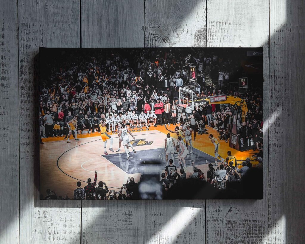 Lebron James poster, Basketball Lakers canvas print, NBA Wall art, Points record of Lebron James canvas - Image 7
