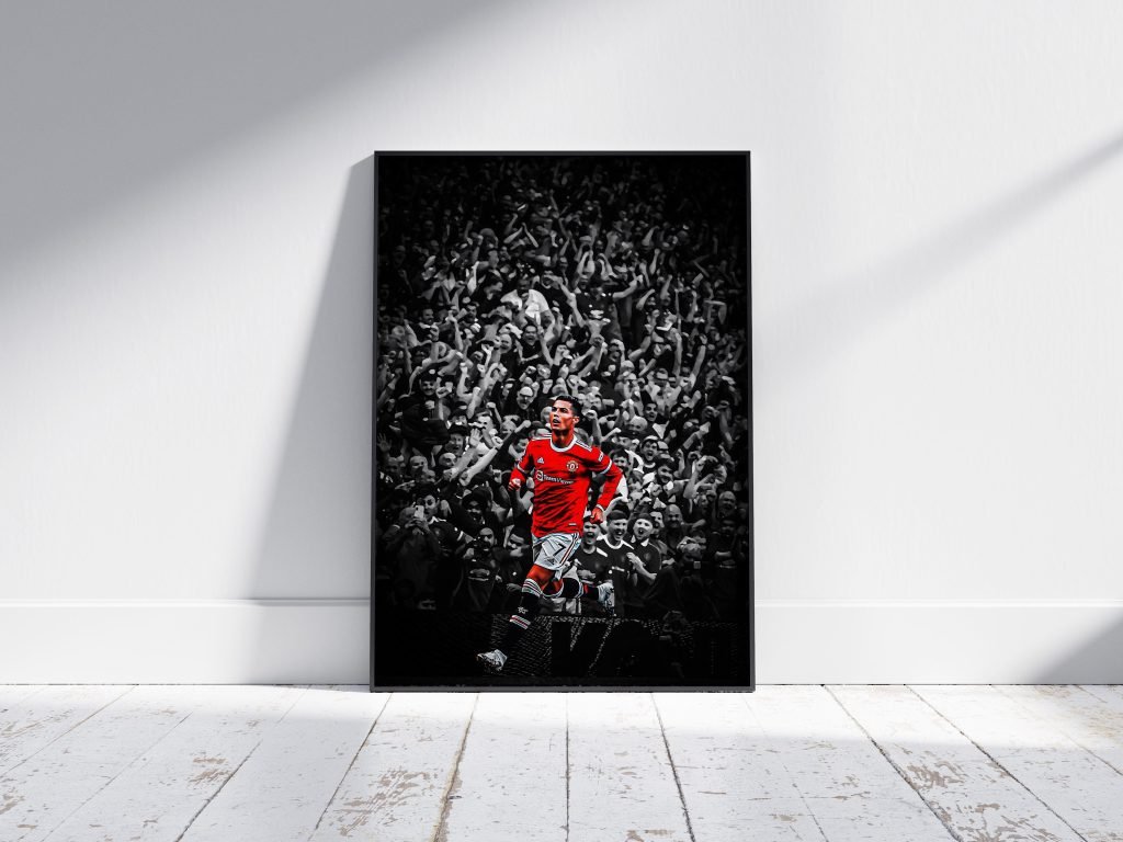 Cristiano Ronaldo Poster, Manchester United Canvas Wall art print, Football Soccer iconic Sports poster - Image 4