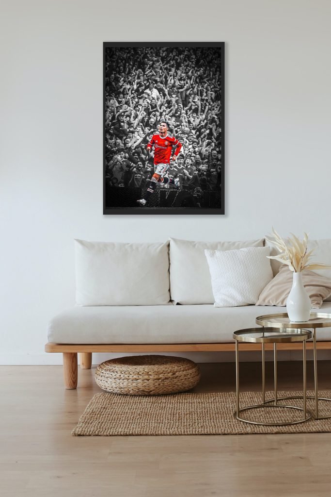 Cristiano Ronaldo Poster, Manchester United Canvas Wall art print, Football Soccer iconic Sports poster - Image 5