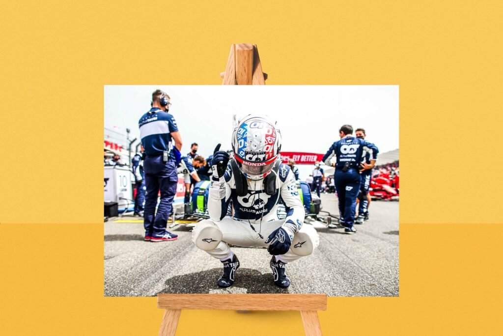 Pierre Gasly poster print - Formula 1 Alpha Tauri Canvas Wall art - Motorsports gift idea for F1 fans - Image 4