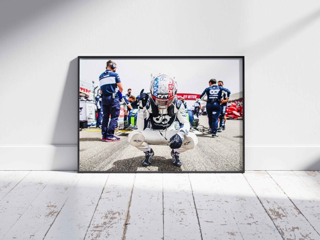Pierre Gasly poster print - Formula 1 Alpha Tauri Canvas Wall art - Motorsports gift idea for F1 fans - Image 6