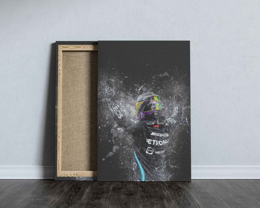 Lewis Hamilton Poster, Formula 1 canvas wall art, Mercedes Sports poster - Image 7