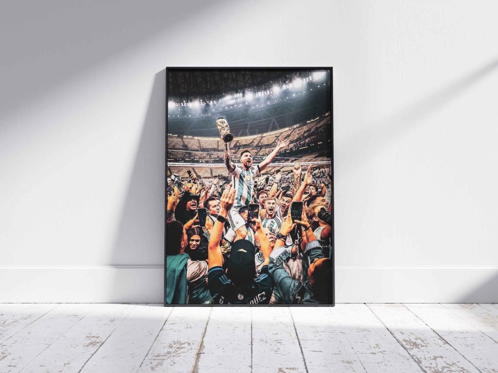 Lionel Messi poster, FIFA Football World Cup 2022 Champion Canvas Wall Art print, Argentina & Barcelona soccer legend, Sports Decor - Image 4