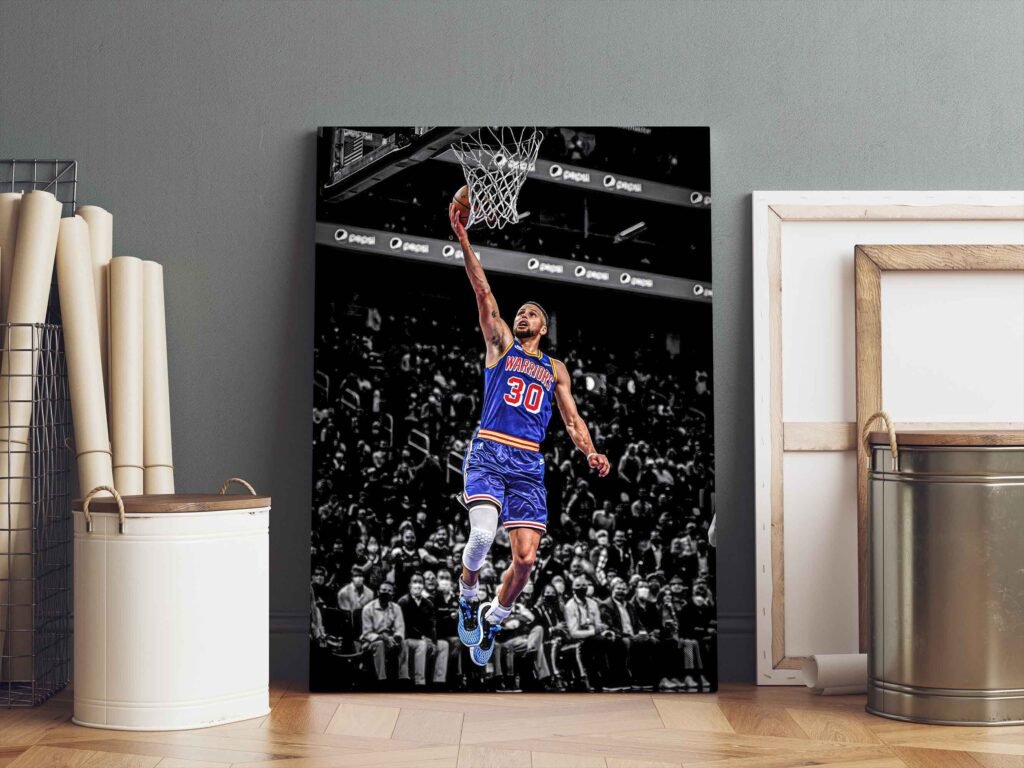 Steph Curry poster, NBA canvas wall art, Basketball poster print, iconic sports poster - Image 4