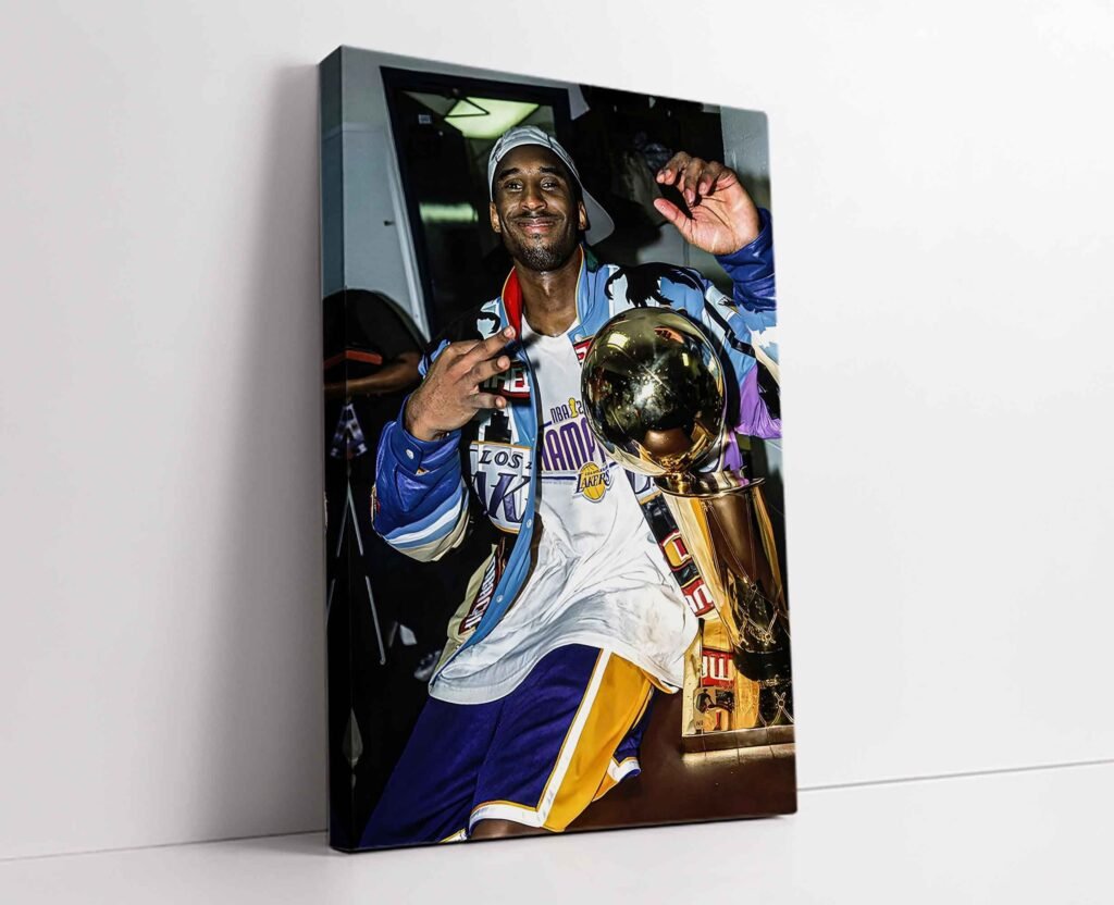 Kobe Bryant Poster, Mamba mentality, NBA Lakers championship Canvas Wall Art print, Basketball art - Image 7