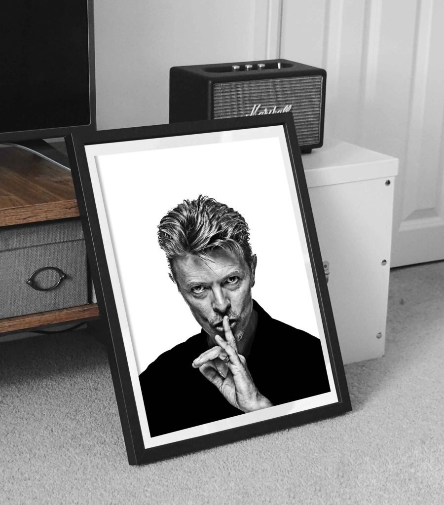 David Bowie Poster, Ziggy Stardust Rock Music Canvas Wall Art print - Image 3