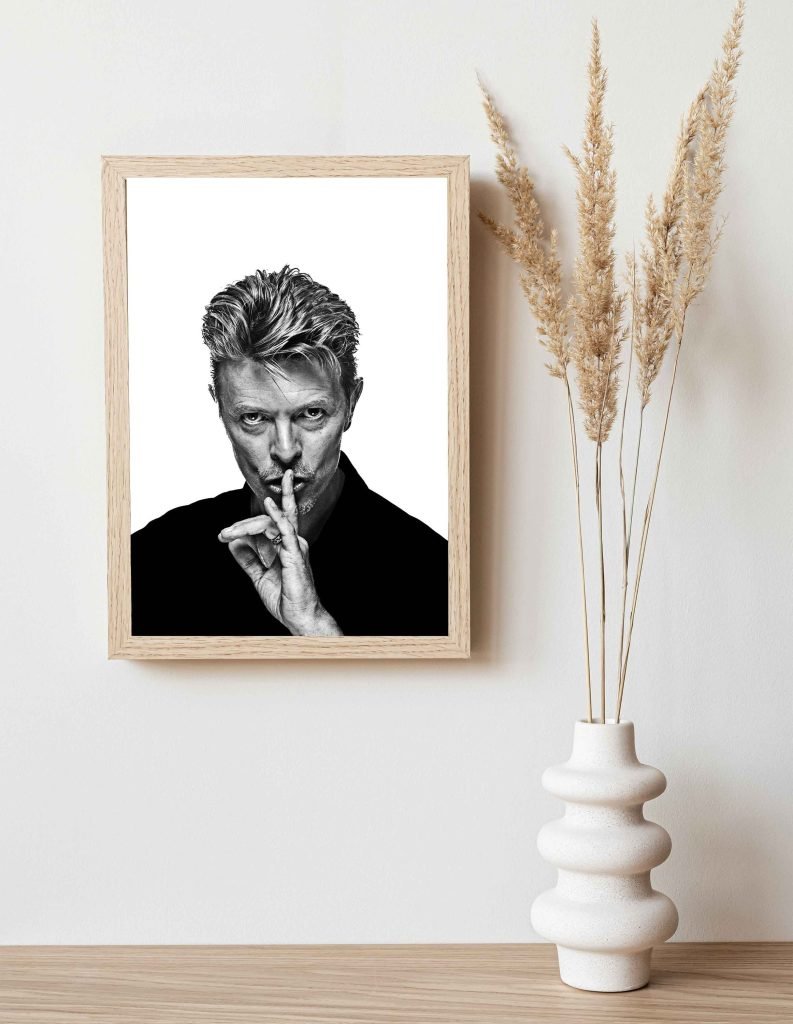 David Bowie Poster, Ziggy Stardust Rock Music Canvas Wall Art print - Image 6