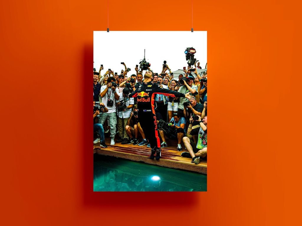 Daniel Ricciardo Poster print - Formula 1 F1 Monaco GP Print - Red Bull Racing Canvas Wall Art - Gift Idea for Him - Motorsport Decor - Image 3