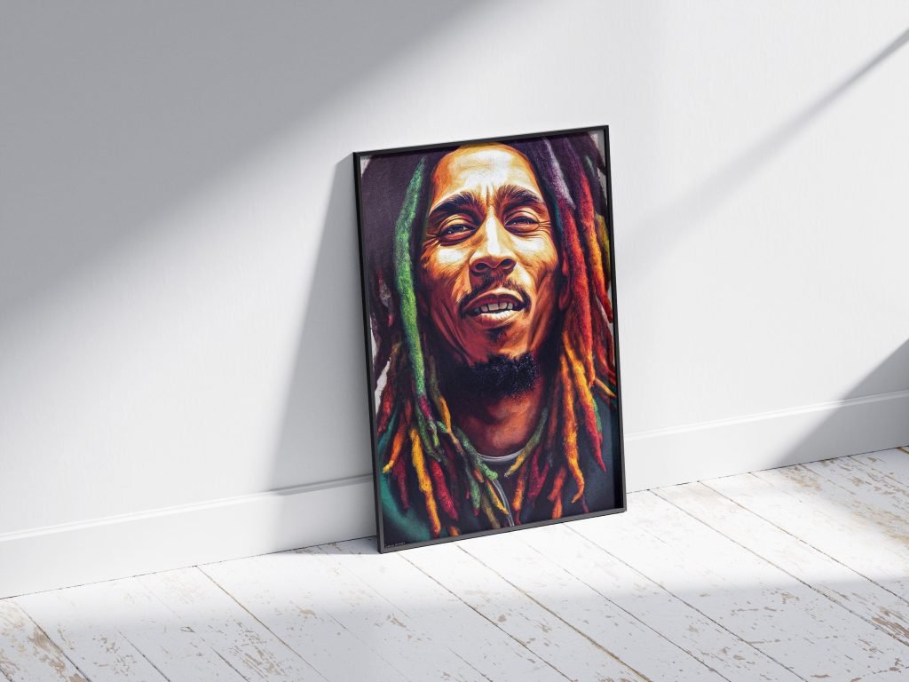 Bob Marley Poster, Reggae Music Vintage Canvas Wall Art, No Woman No Cry print - Image 3