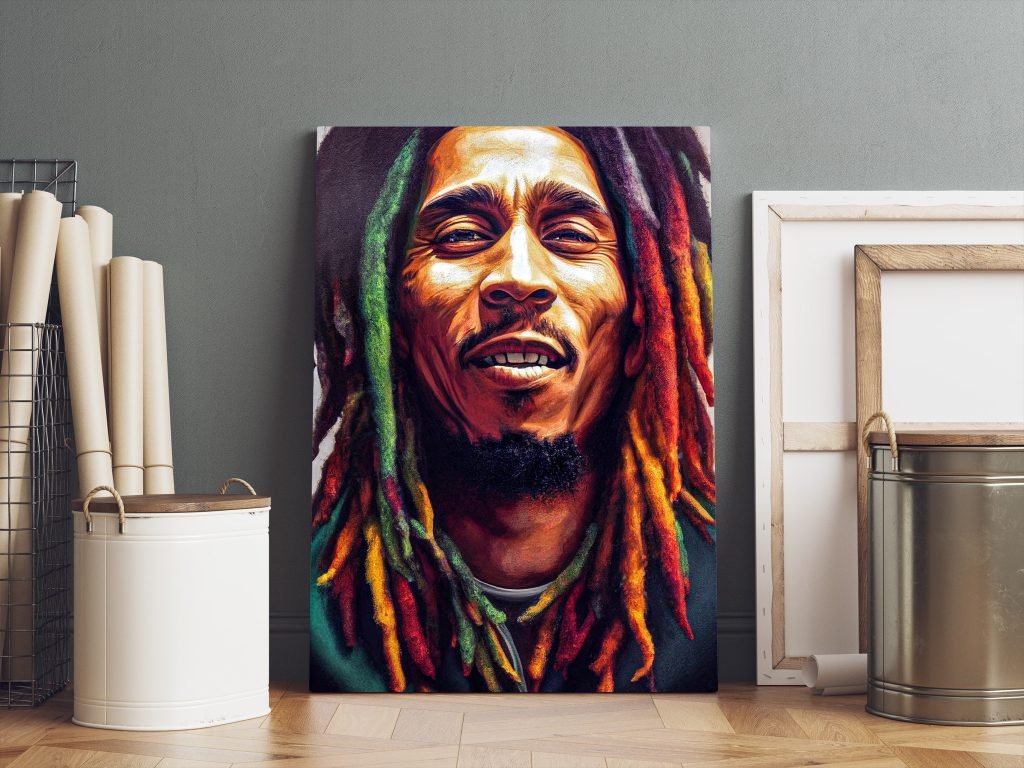 Bob Marley Poster, Reggae Music Vintage Canvas Wall Art, No Woman No Cry print - Image 4