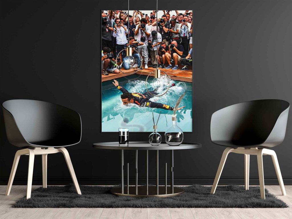 Daniel Ricciardo Poster Print - Red Bull Racing Monaco GP pool jump Canvas Wall Art - Formula 1 - F1 Gift Idea for Him and Her - Image 5