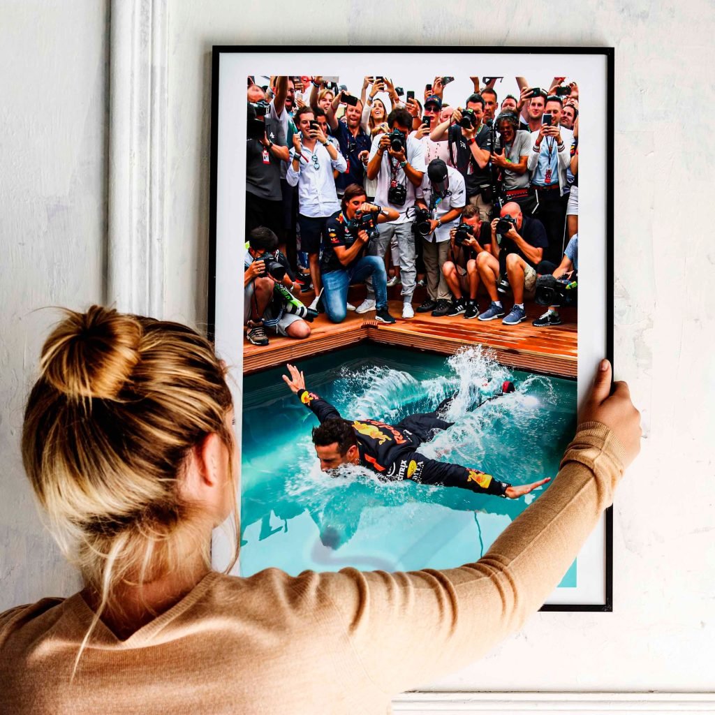 Daniel Ricciardo Poster Print - Red Bull Racing Monaco GP pool jump Canvas Wall Art - Formula 1 - F1 Gift Idea for Him and Her - Image 8