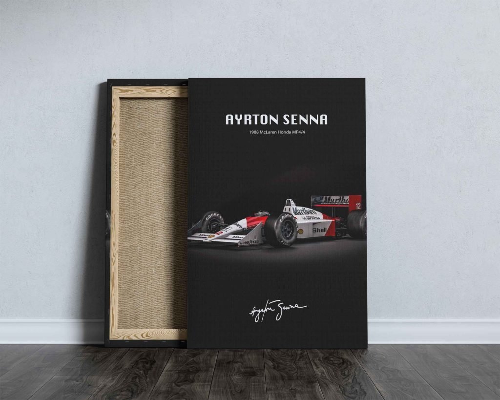 Ayrton Senna Poster Print - McLaren MP4/8 F1 Canvas - Monaco GP - Formula 1 Racing Wall Art - Image 4