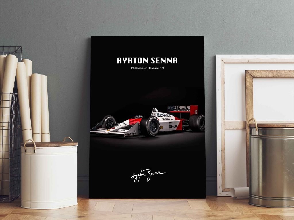 Ayrton Senna Poster Print - McLaren MP4/8 F1 Canvas - Monaco GP - Formula 1 Racing Wall Art - Image 8